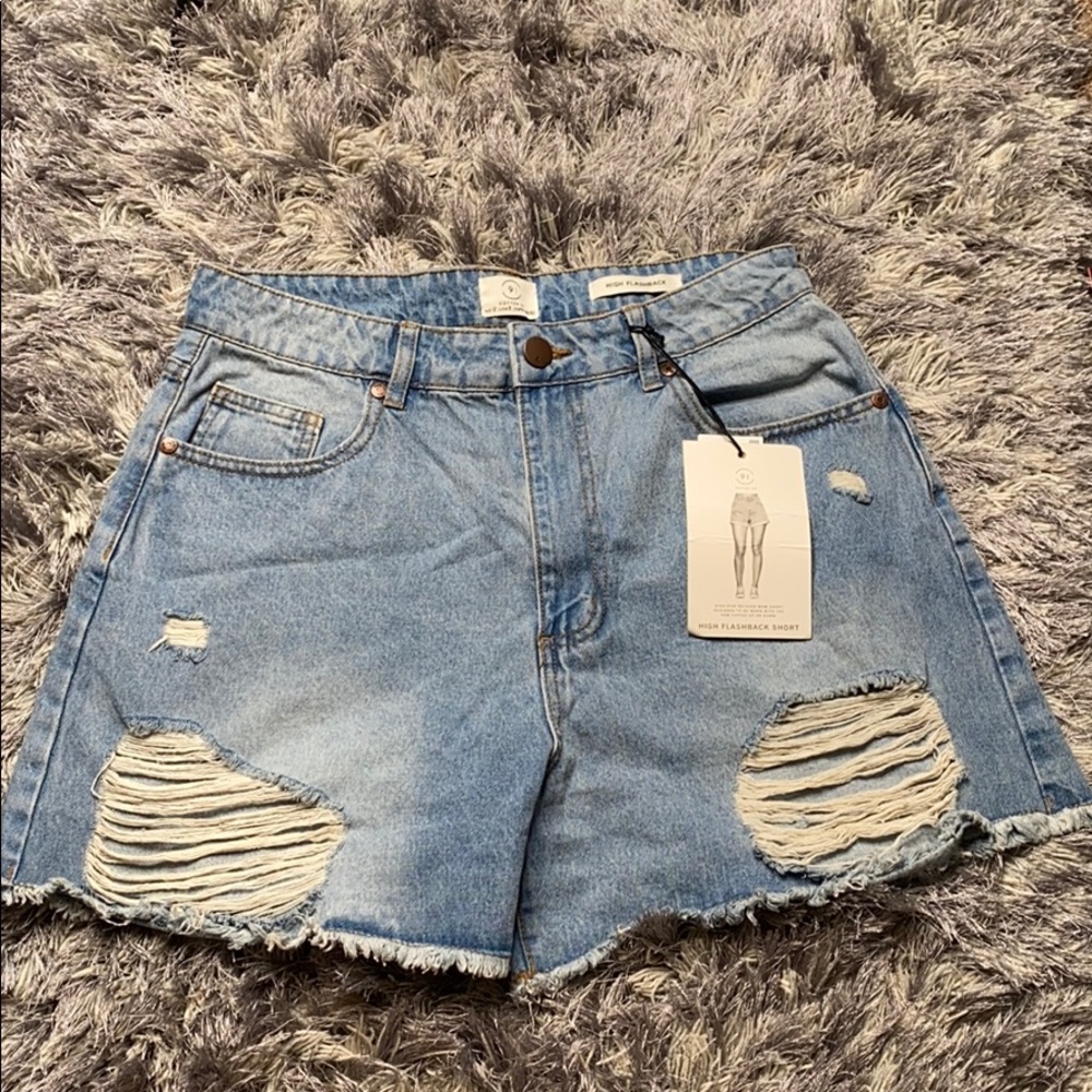 HIGH-WAIST JEAN SHORTS - COTTON ON